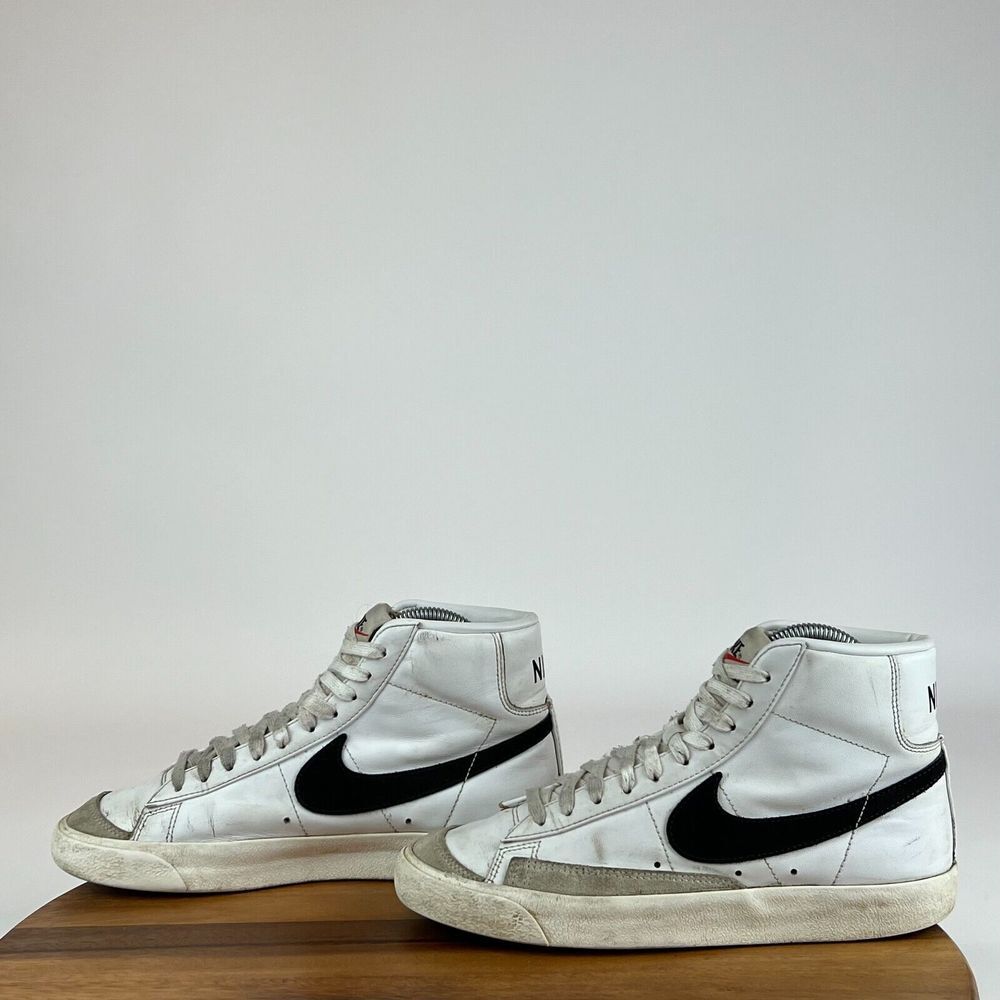 Womens Nike Blazer White Mid Vintage Leather Athletic Shoes Sneakers‎ Size 8 M - Picture 2 of 9